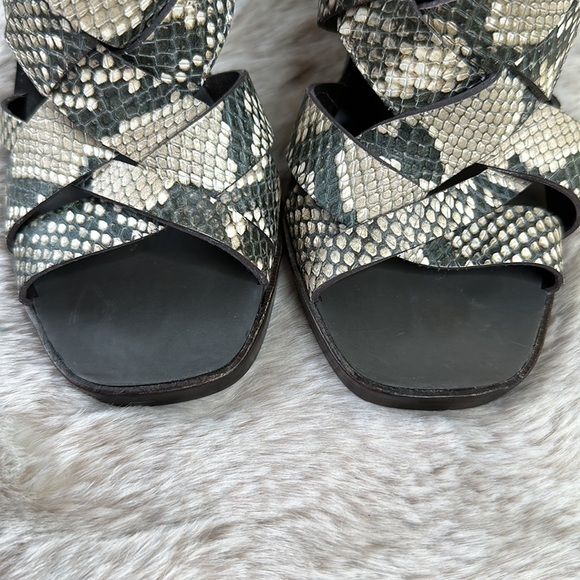 Dolce Vita | Noree Faux Snake Skin Caged Heel Peep Toe Sandals - Picture 14 of 16